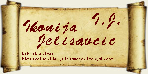 Ikonija Jelisavčić vizit kartica